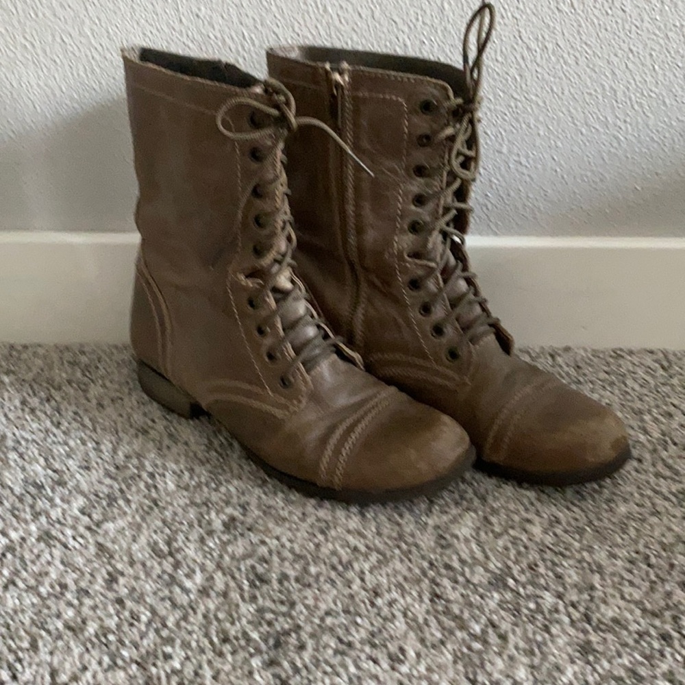 Steve Madden Distressed Combat Boots